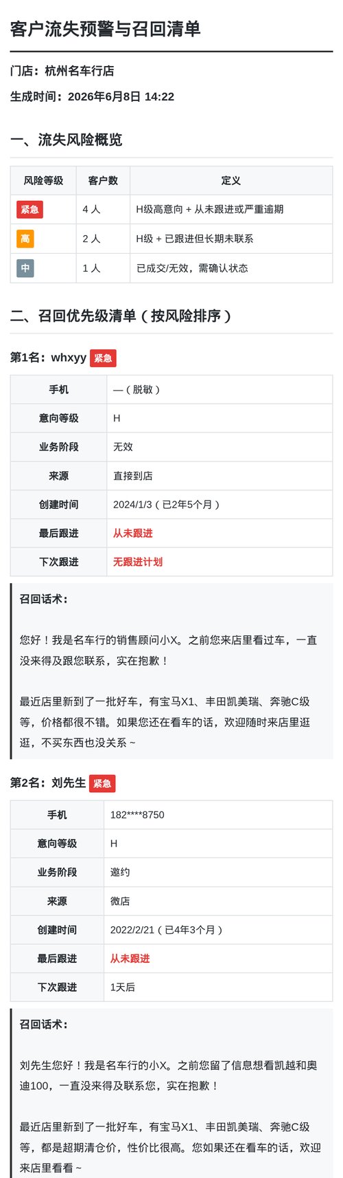 流失预警 1